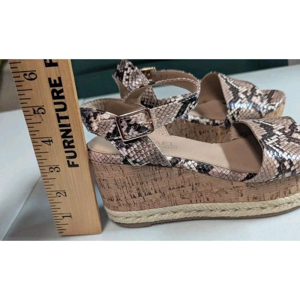Michael by Michael Shannon Snake Print Espadrille Wedge Sandals - Size 6.5 - Picture 5 of 8